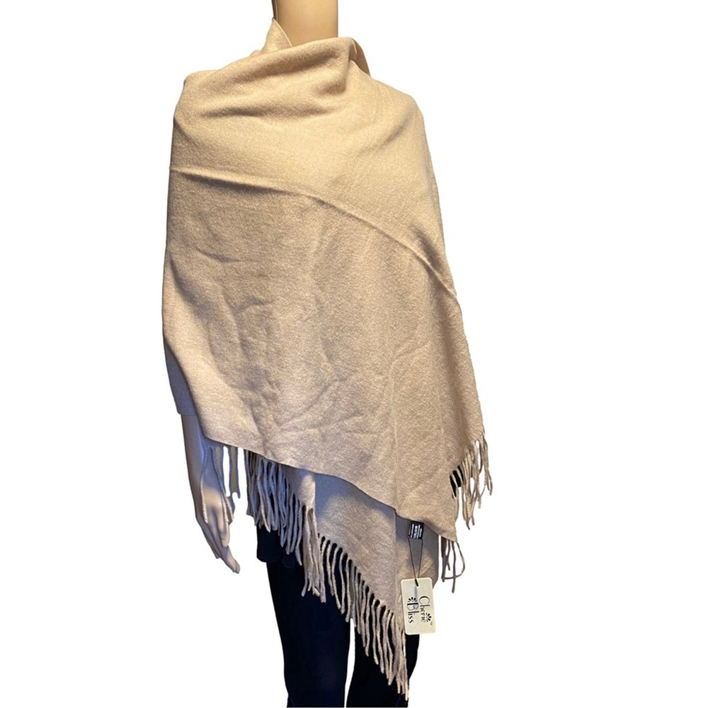 New Cherie Bliss Soft Beige Blanket Scarf